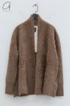 SWAYING 24 Autumn and Winter Cashmere Thick Thread Flower Pattern Brushed Cardigan SW-SW24AW1T89-HZ Flower Brown
